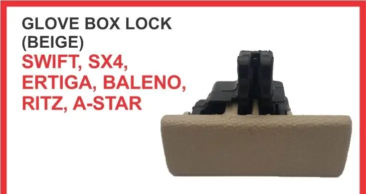 GLOVE BOX LOCK BEIGE SWIFT,SX4,ERTIGA,BALENO,RITZ,A-STAR 