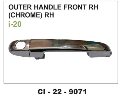 [9071] OUTER HANDLE I-20 CHROME FRONT KEUHOLE TYPE RH 