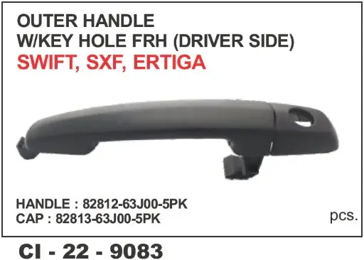 [9083R] OUTER HANDLE SX4,ERTIGA KEYHOLE TYPE FR R 